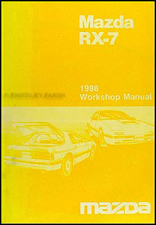 1988 Mazda RX-7 Repair Manual Original 