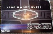 1988 Mercury Merkur XR4Ti Owner's Manual Original