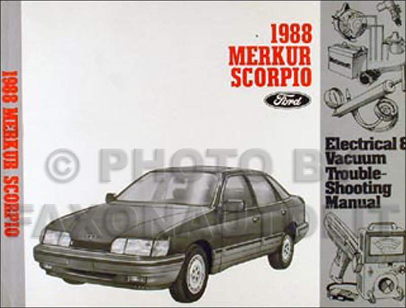 1988 Merkur Scorpio Electrical and Vacuum Troubleshooting Manual