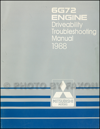 1988 Mitsubishi Galant 6G72 Engine Driveability Troubleshooting Manual Original