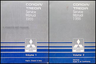 1988 Mitsubishi Cordia/Tredia Repair Manual Set Original