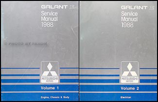 1988 Mitsubishi Galant Repair Manual Set Original