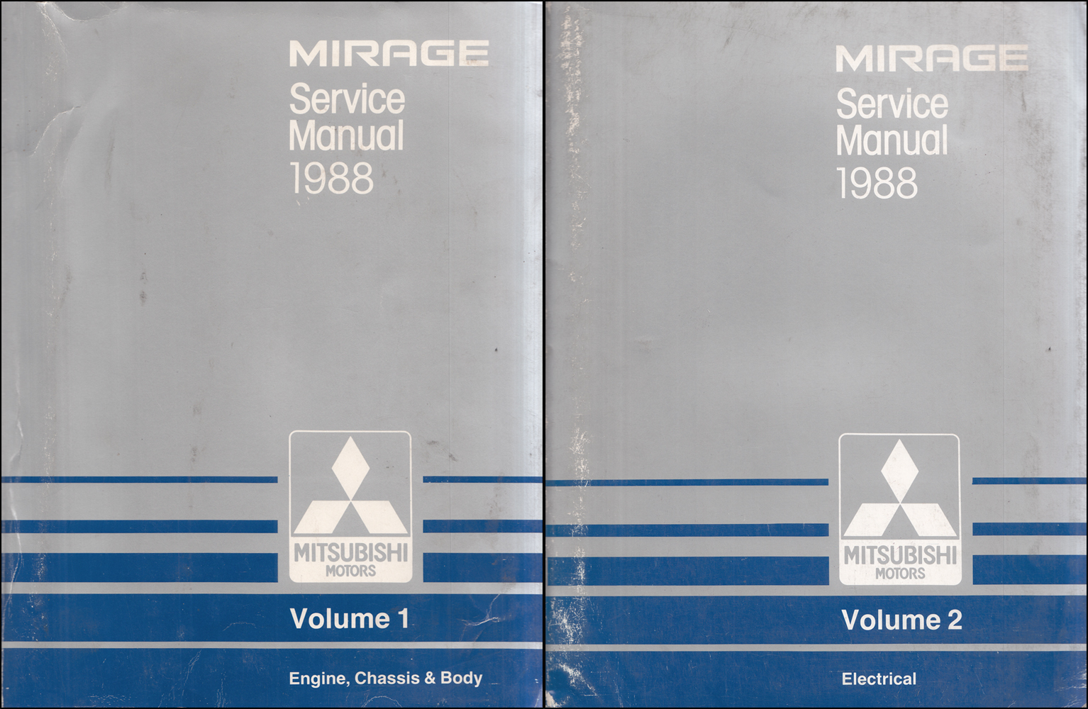 1988 Mitsubishi Mirage Repair Manual 2-Volume Set Original