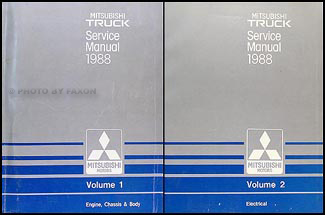 1988 Mitsubishi Truck Repair Manual Set Original