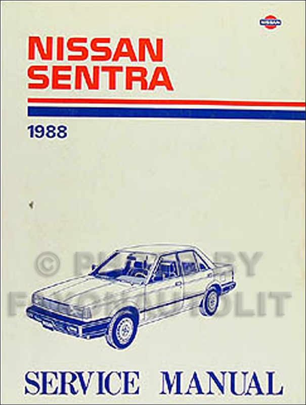 1988 Nissan Stanza Sedan Repair Manual Original 