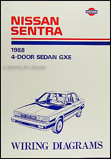 1988 Nissan Stanza Sedan Wiring Diagram Manual Original