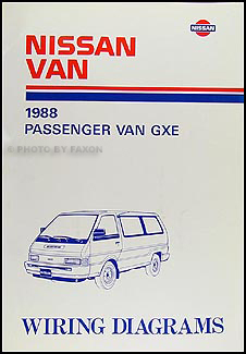 1988 Nissan Van Wiring Diagram Manual Original
