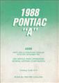 1988 Pontiac 6000 Parts Book Original