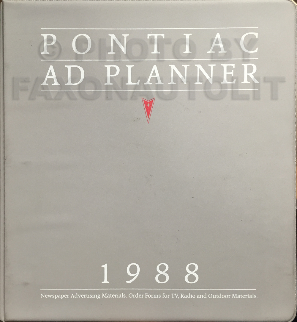 1988 Pontiac Dealer Advertising Planner Original