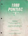 1988 Pontiac Firebird Parts Book Original