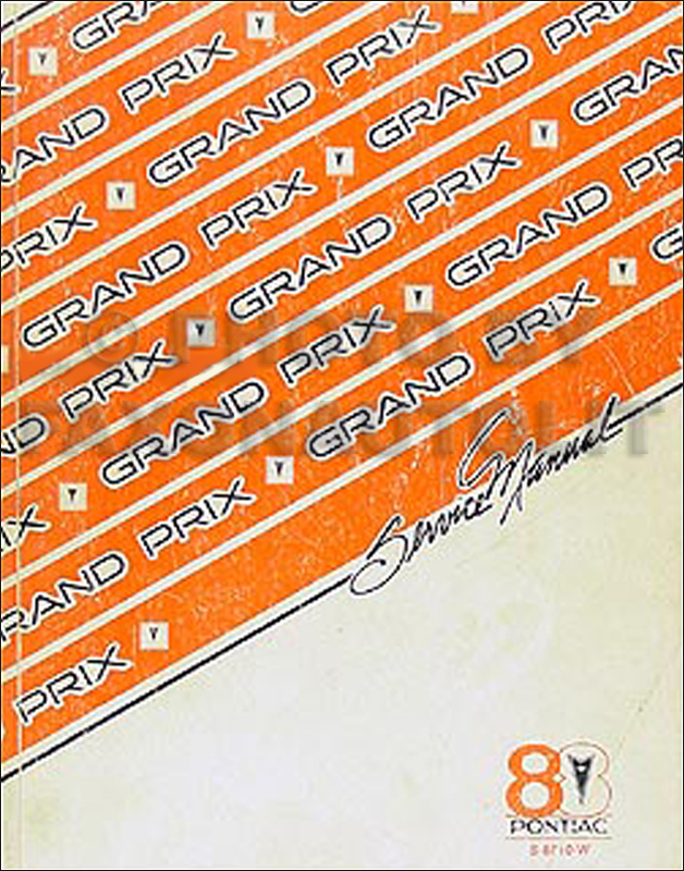 1988 Pontiac Grand Prix Repair Shop Manual Original 