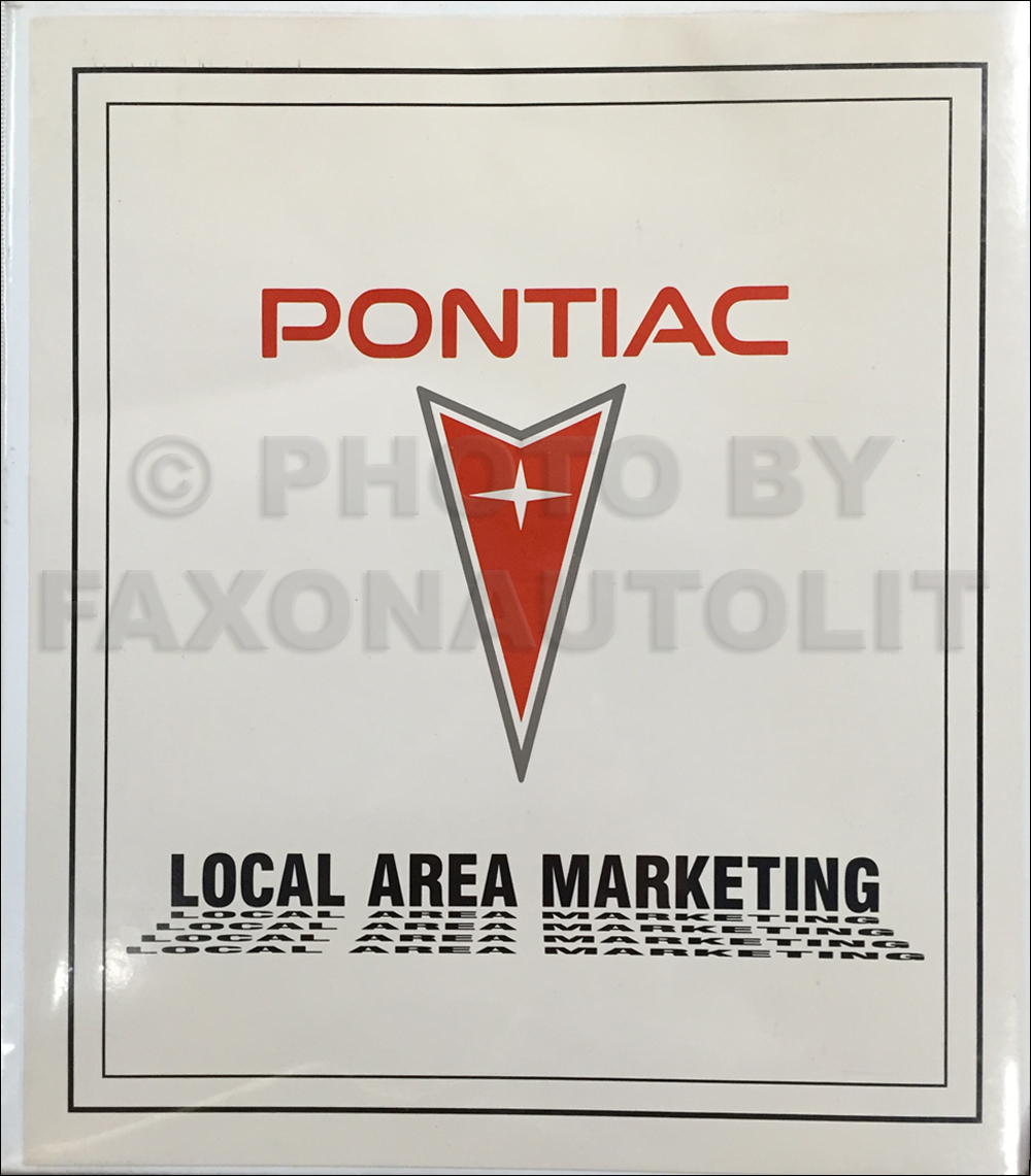 1989 Pontiac Local Dealer Marketing Planner Original
