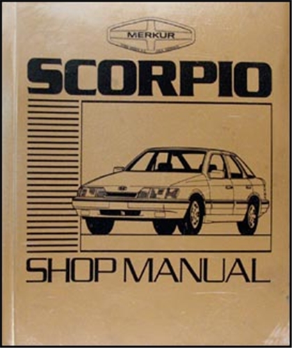 1988-1989 Merkur Scorpio Repair Manual Original