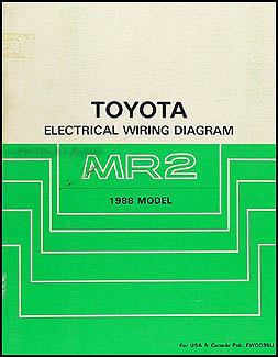 1988 Toyota MR2 Wiring Diagram Manual Original