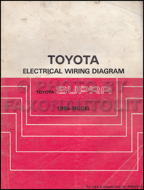 1988 Toyota Supra Wiring Diagram Manual Original