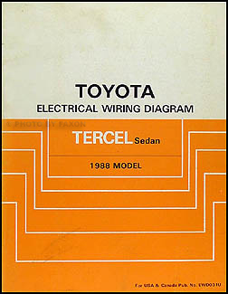 1988 Toyota Tercel Wagon Wiring Diagram Manual Original