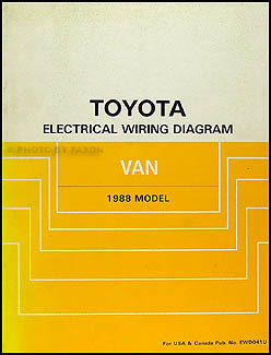 1988 Toyota Van Wiring Diagram Manual Original