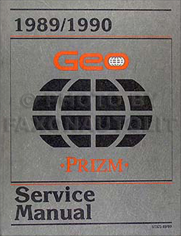 1989-1990 Geo Prizm Repair Manual Original 