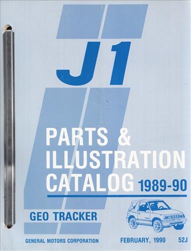 1989-90 Chevrolet and GMC Geo Tracker Parts Book Original