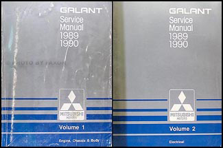 1989-1990 Mitsubishi Galant Repair Manual Set Original