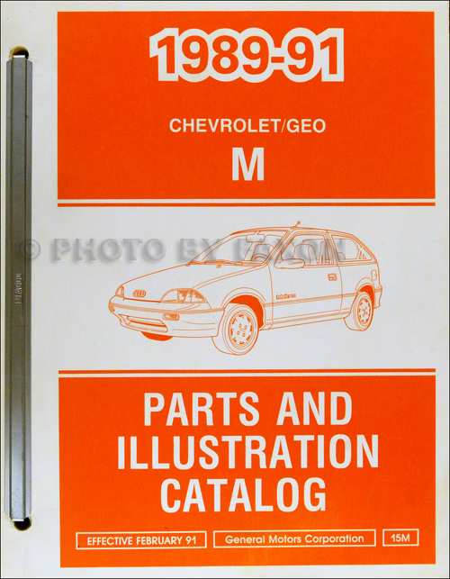 1989-1991 Geo Metro Parts Book Original