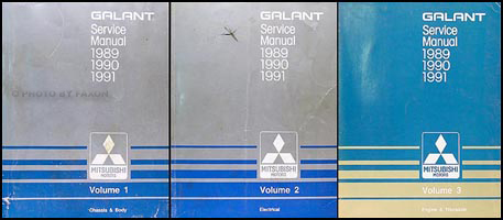 1989-1991 Mitsubishi Galant Repair Manual Set Original