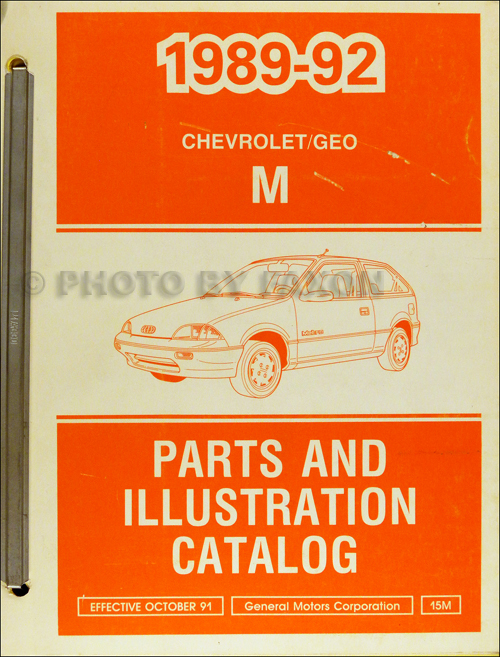 1989-1992 Geo Metro Parts Book Original