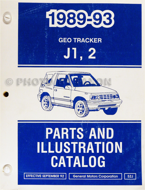 1989-1993 Chevrolet Geo Tracker Parts Book Original