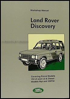 1989-1994 Land Rover Discovery Repair Manual Reprint 