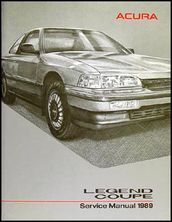 1989 Acura Legend Coupe Shop Manual Original