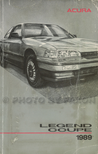 1989 Acura Legend Coupe Owners Manual Original