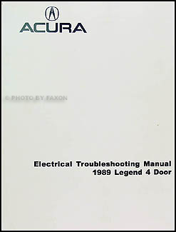 1989 Acura Legend 4 Door Electrical Troubleshooting Manual Reprint 