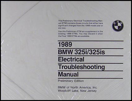 1989 BMW 325i/325is Electrical Troubleshooting Manual