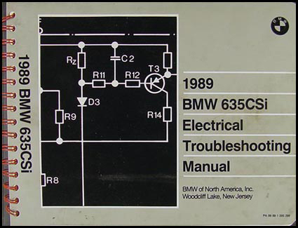 1989 BMW 635CSi Electrical Troubleshooting Manual