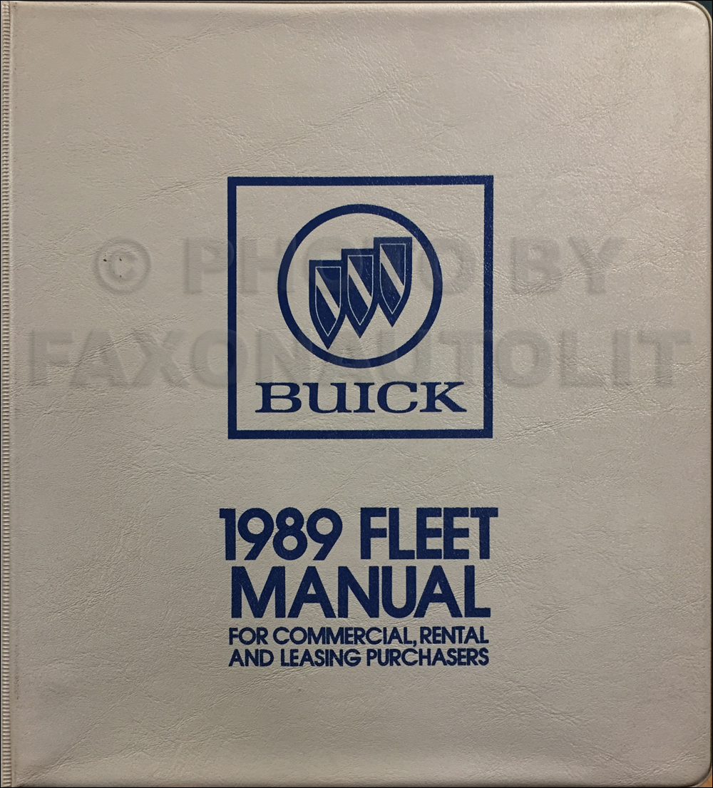 1989 Buick Fleet Buyers Guide Original