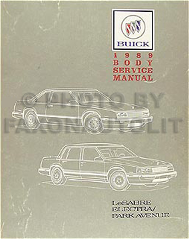 1989 Buick LeSabre & Electra/Park Avenue Body Repair Manual Original 