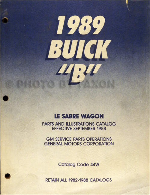 1989 Buick LeSabre Estate Wagon Parts Book Original