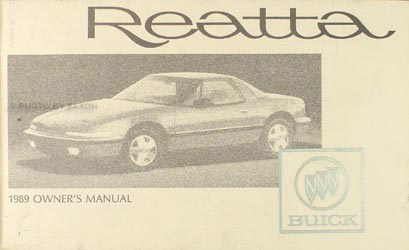 1989 Buick Reatta Original Owners Manual