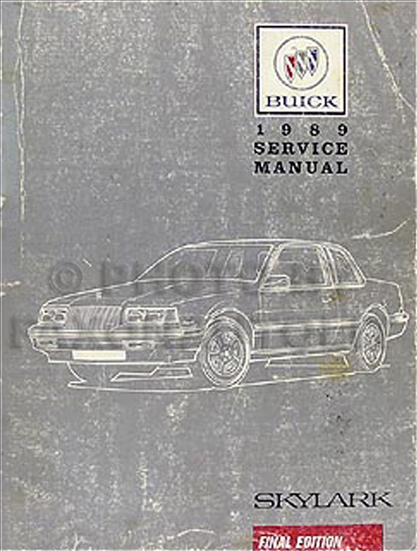 1989 Buick Skylark Shop Manual Original