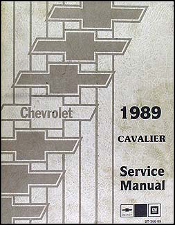 1989 Chevy Cavalier Repair Manual Original 
