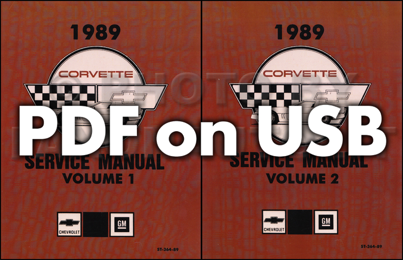 1988-1990 Chevrolet Corvette Service Manuals on USB