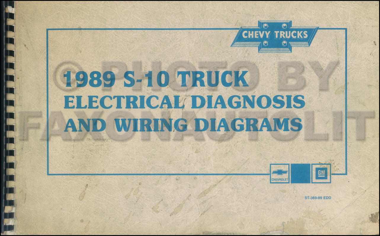 1989 Chevy S-10 Pickup & Blazer Wiring Diagram Manual Original