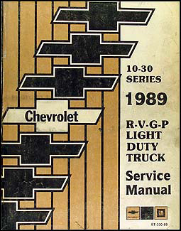 1989 Chevy Truck Repair Shop Manual Original Pickup Blazer Suburban Van FC