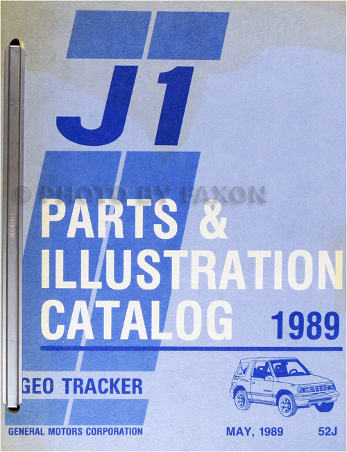 1989 Chevrolet Geo Tracker Parts Book Original