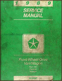 1989 Caravan & Voyager Van Repair Manual Original 