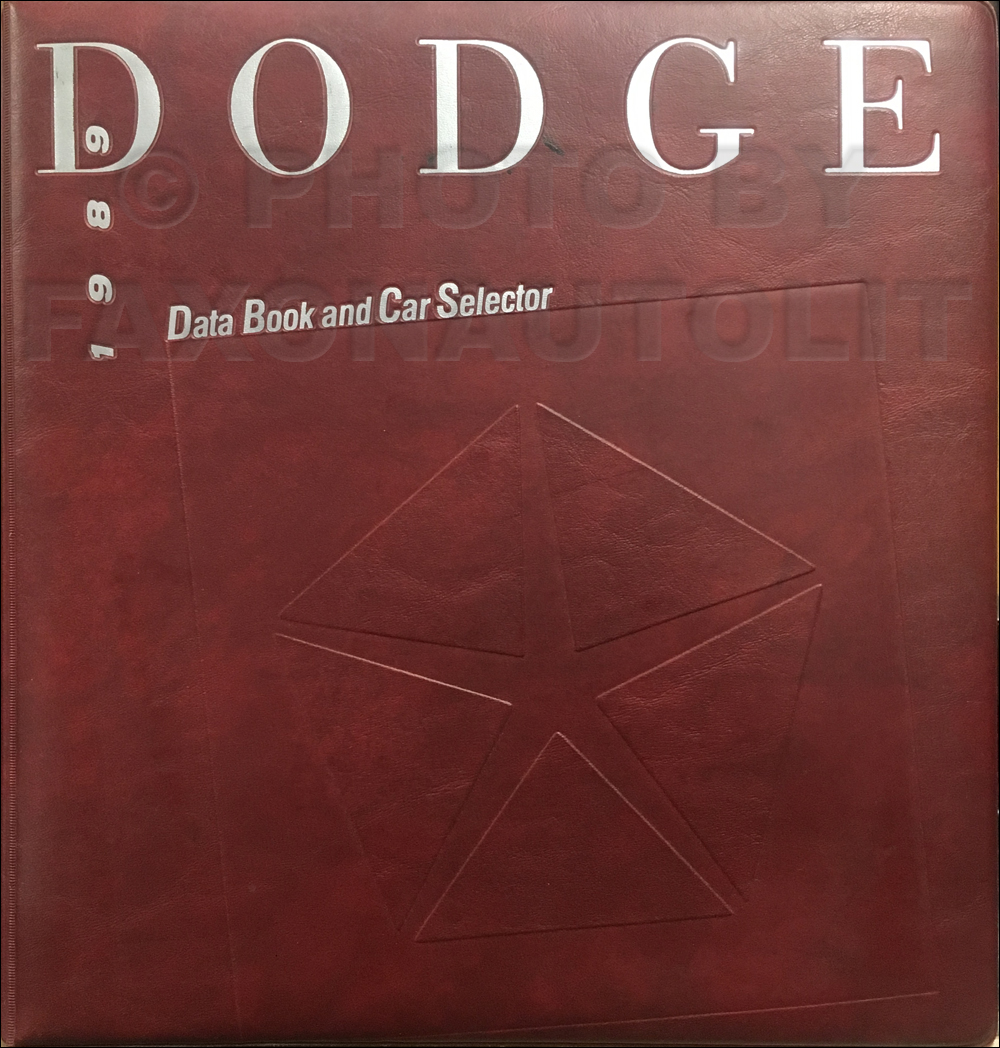 1989 Dodge Data Book Original
