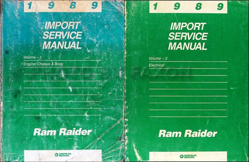 1989 Dodge Ram Raider Shop Manual Original 2 Volume Set 