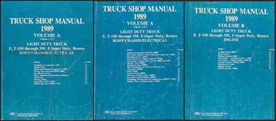 1989 Ford Truck Repair Shop Manual Set F150 F250 F350 Bronco Econoline Van