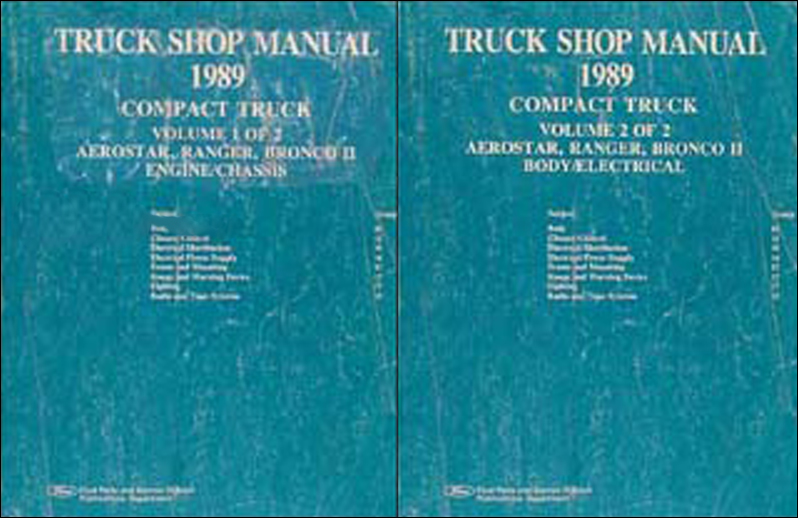 1989 Ford Aerostar Ranger and Bronco II Repair Shop Manual Set Original