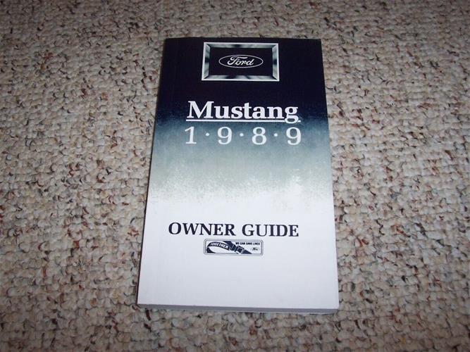 1989 Ford Mustang Owner's Manual Original